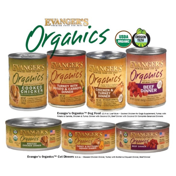 Evanger’s Organics Chicken & Turkey Dinner Wet Dog Food (12.8 oz x 12 cans) - Dog Food 2