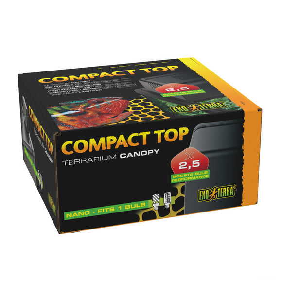 Exo Terra Compact Top - Nano - 8-inch - Reptile & Amphibian Habitat Heating & Lighting 1