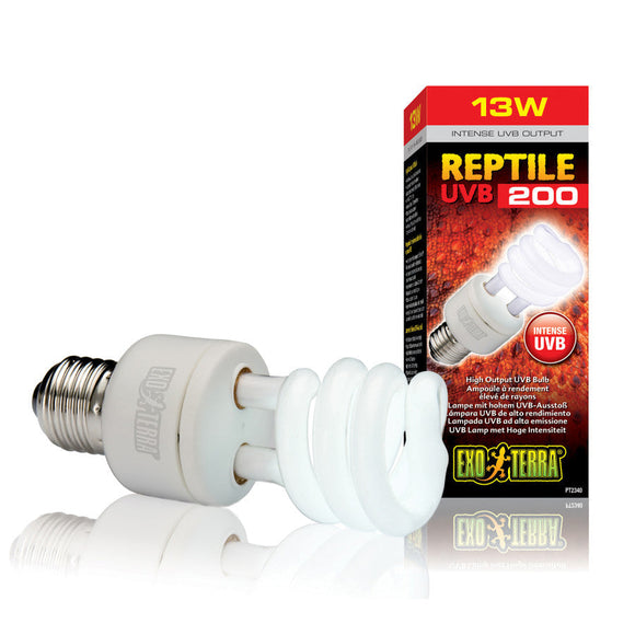 Exo Terra Reptile Tropical Compact Fluorescent Lamp - 13-watt / UVB 200 - Reptile & Amphibian Habitat Heating &