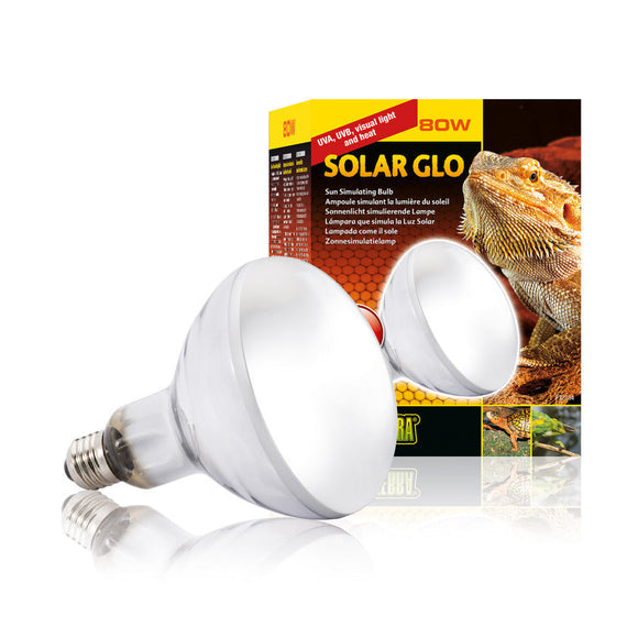 Exo Terra Solar Glo Self-ballasted Mercury Vapor Lamp - 80-watt - Reptile & Amphibian Habitat Heating & Lighting 1