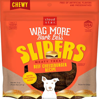 Cloud Star Wag More Bark Less Beef Cheeseburger Sliders Dog Treats (8 oz)