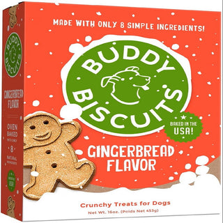 Buddy Biscuits Crunchy Holiday Gingerbread Dog Treats (16 oz) Box