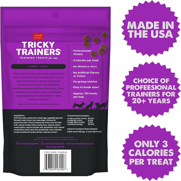 Cloud Star Tricky Trainers Chewy Dog Treats Liver (5 oz)