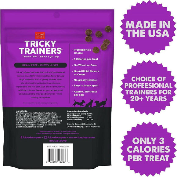 Cloud Star Tricky Trainers Grain Free Chewy Dog Treats Liver (12 oz)