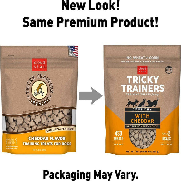 Cloud Star Tricky Trainers Crunchy Dog Treats Cheddar (8 oz)
