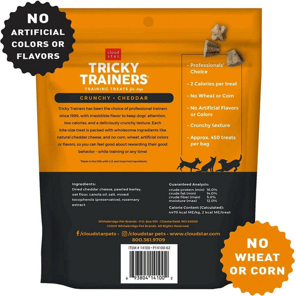 Cloud Star Tricky Trainers Crunchy Dog Treats Cheddar (8 oz)