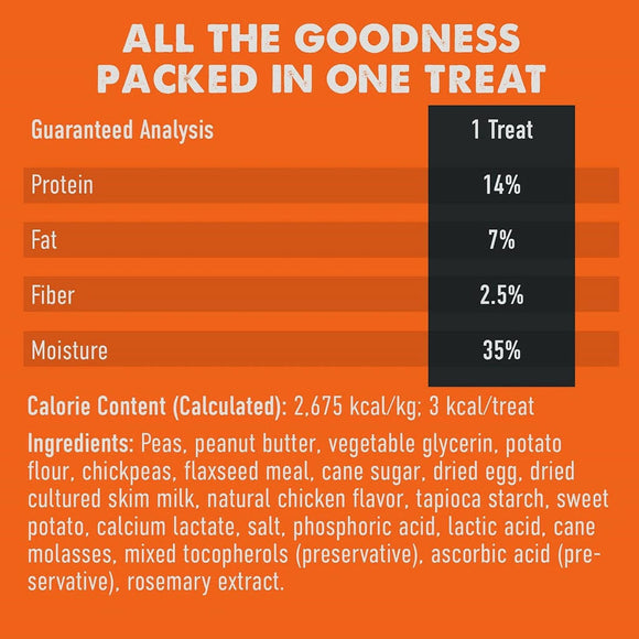 Cloud Star Tricky Trainers Grain Free Chewy Dog Treats Peanut Butter (12 oz)