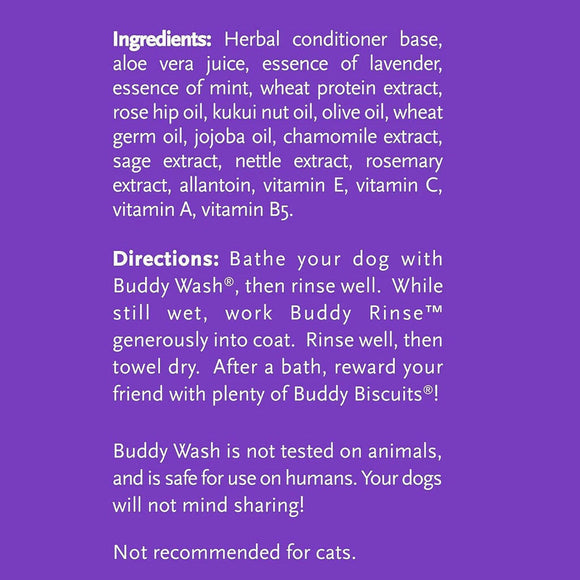 Buddy Rinse Lavender & Mint Hydrating Therapy Conditioner For Dog (16 oz)