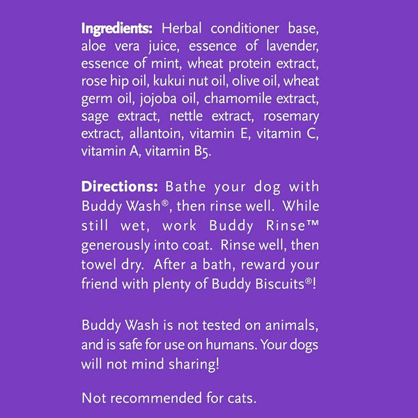 Buddy Rinse Lavender & Mint Hydrating Therapy Conditioner For Dog (16 oz)