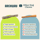 Archway Single Ingredient Silver Carp Rolled Skin Natural Dog Chew Treat, 2-oz-4