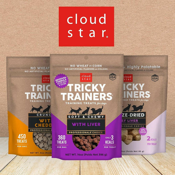 Cloud Star Tricky Trainers Grain Free Chewy Dog Treats Peanut Butter (12 oz)