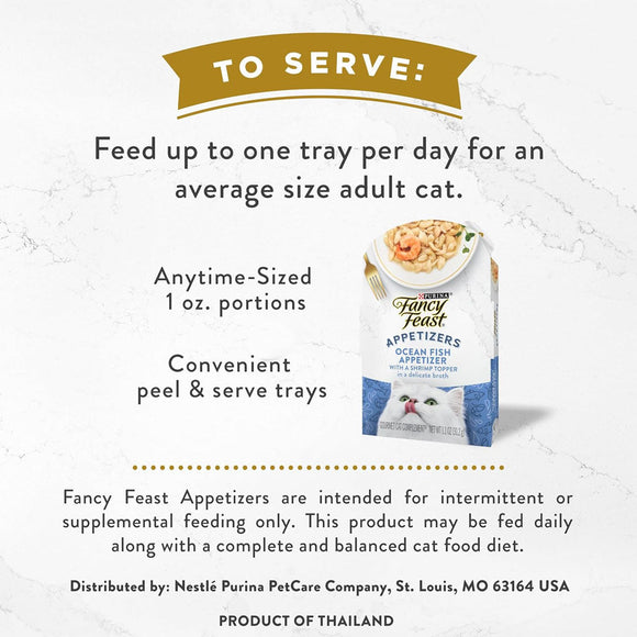 Fancy Feast Appetizers Oceanfish with a Shrimp Topper Lickable Cat Treats
