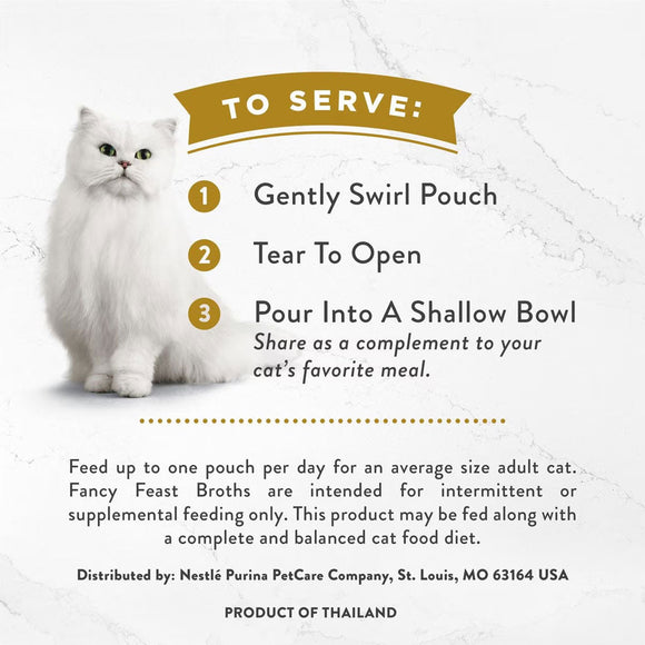 Fancy Feast Classic Broths with Chicken & Vegetables Supplemental Wet Cat Food Pouches