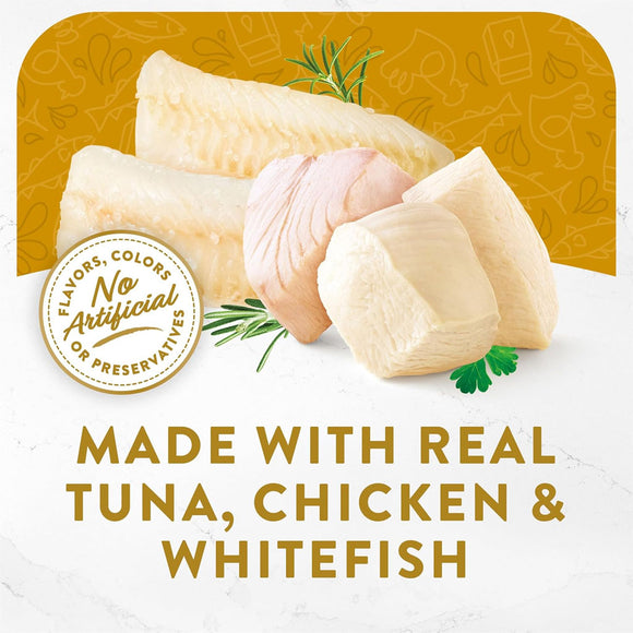 Fancy Feast Creamy Broths with Tuna, Chicken & Whitefish Supplemental Wet Cat Food Pouches