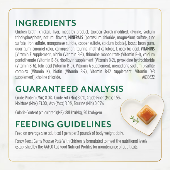 Fancy Feast Gems Mousse Pate Chicken & Gravy Halo Wet Cat Food (2 oz x 16 trays) - Cat Food 5