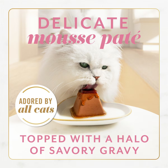 Fancy Feast Gems Mousse Pate Salmon & Gravy Halo Wet Cat Food (2 oz x 16 servings) - Cat Food 3