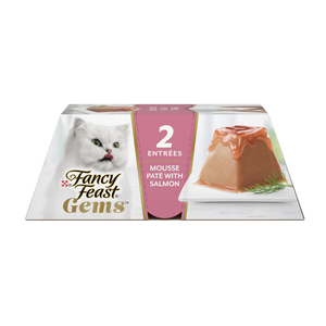 Fancy Feast Gems Mousse Pate Salmon & Gravy Halo Wet Cat Food (2 oz x 16 servings) - Cat Food 1
