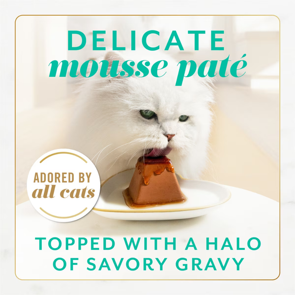 Fancy Feast Gems Mousse Pate Tuna & Gravy Halo Wet Cat Food (2 oz x 16 trays) - Cat Food 3