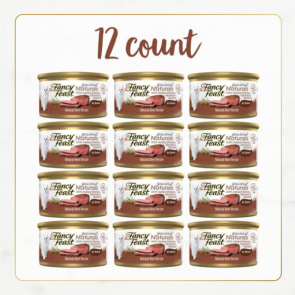 Fancy Feast Gourmet Naturals Beef Recipe in Gravy Canned Cat Food