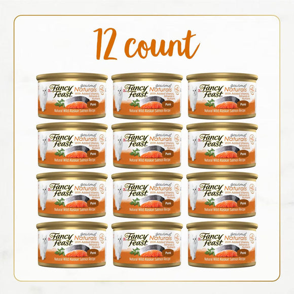 Fancy Feast Gourmet Naturals Wild Alaskan Salmon Recipe Pate Canned Cat Food