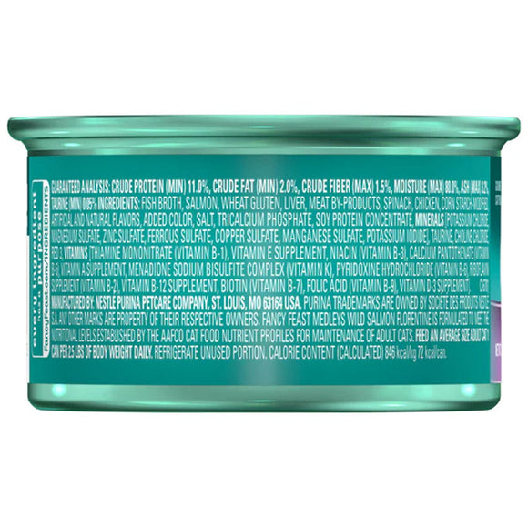 Fancy Feast Medleys Wild Salmon Florentine in Sauce Wet Cat Food