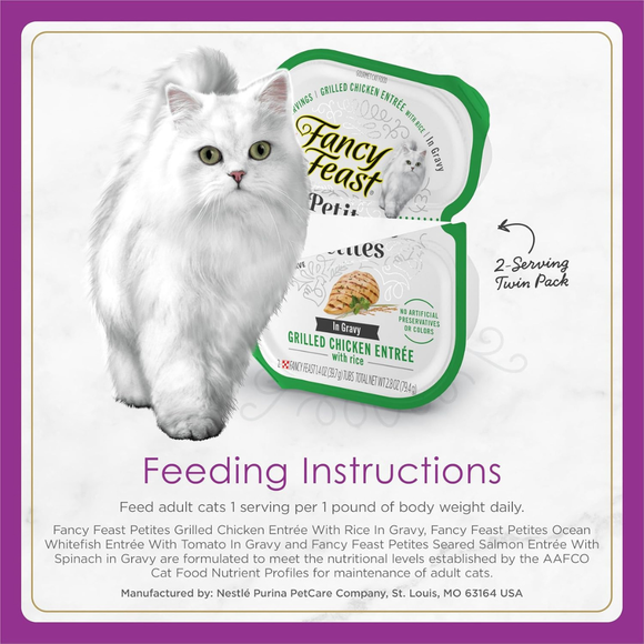 Fancy Feast Petites In Gravy Variety Pack Wet Cat Food (24 servings) - Cat Food 6