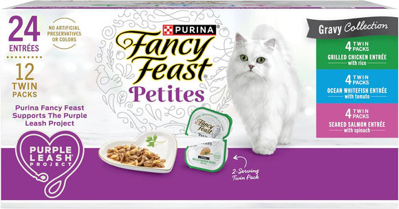 Fancy Feast Petites In Gravy Variety Pack Wet Cat Food (24 servings) - Cat Food 1