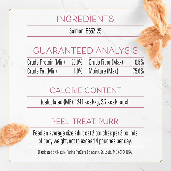 Fancy Feast Purely Natual Hand-Flaked Salmon Cat Treats (10 pouches) - Cat Treats 5