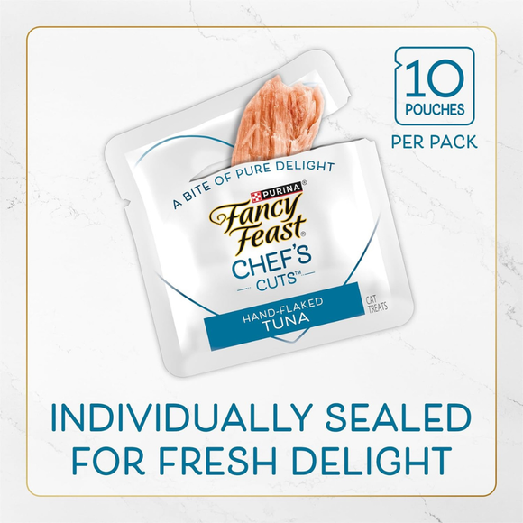 Fancy Feast Purely Natual Hand-Flaked Tuna Cat Treats (10 pouches) - Cat Food 4