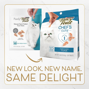 Fancy Feast Purely Natual Hand-Flaked Tuna Cat Treats (10 pouches) - Cat Food 2