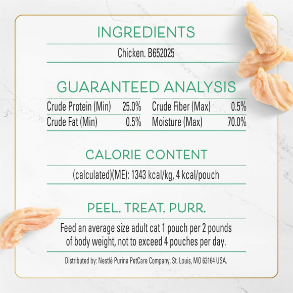 Fancy Feast Purely Natual Hand-Selected Chicken Cat Treats (10 pouches) - Cat Food 5