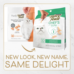Fancy Feast Purely Natual Hand-Selected Chicken Cat Treats (10 pouches) - Cat Food 2