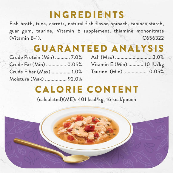 Fancy Feast Senior Classic with Skipjack Tuna & Vegetables in Broth Cat Food Complement & Topper