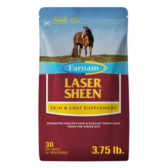 Farnam Laser Sheen Skin & Coat Supplement For Horses - 3.75-lb (30 day supply) - Horse Vitamins & Supplements 6
