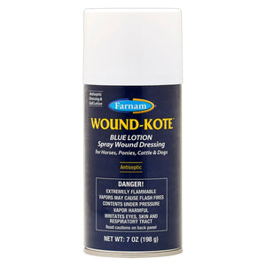 Farnam Wound Kote Blue Lotion Spray Wound Dressing For Horses & Dogs (7 oz) - Wound Care 1