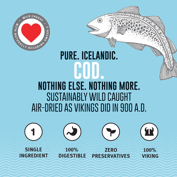 Icelandic+ Cod Skin Pieces Dog Treats, 1-lb