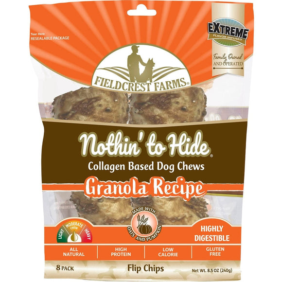 Fieldcrest Farms Nothin’ to Hide Granola Flip Chips Dog Treat Oats & Pumpkin 8-pack - Dog Treats 1