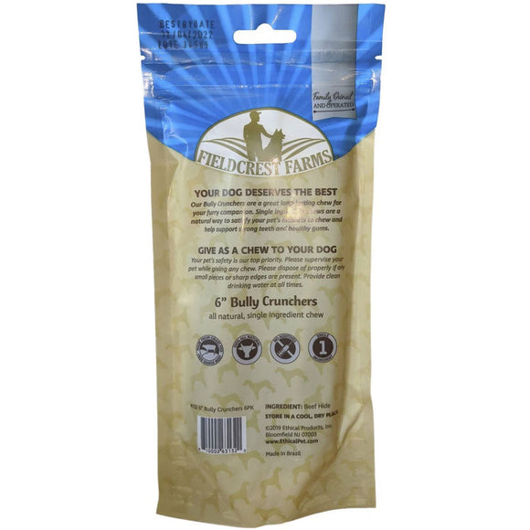 Fieldcrest Farms Premium Dog Chews 6" Bully Crunchers