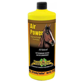 Finish Line Air Power All Natural Cough Formula Liquid Supplement for Horses - 16 oz (32 Doses) - Horse Vitamins &