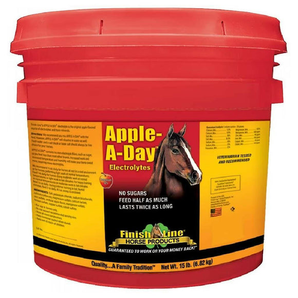 Finish Line Apple-A-Day Electrolyte Apple Flavored Powder for Horses - 15 lb - Horse Health & Wellness 6