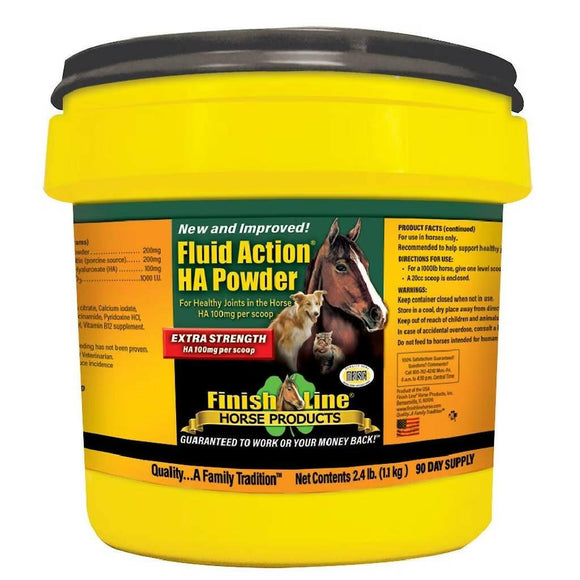 Finish Line Fluid Action HA Joint Support Supplement Powder For Horses - 2.4 lb - Horse Vitamins & Supplements 5