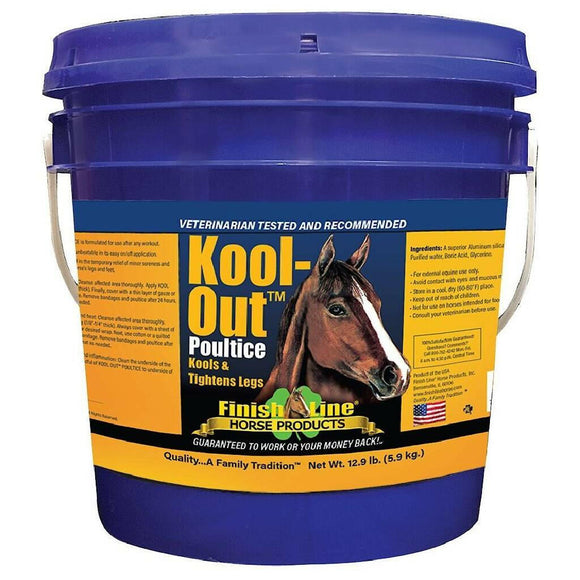 Finish Line Kool-Out Muscle & Joint Pain Relief Non-Medicated Poultice for Horses - 12.9 lb - Horse Vitamins &