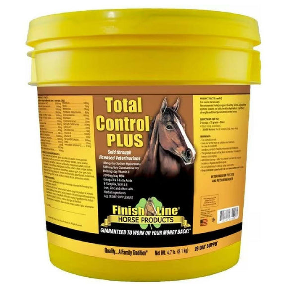 Finish Line Total Control PLUS Multi-Purpose Supplement for Horses - 4.7 lb (28 Day Supply) - Horse Vitamins &