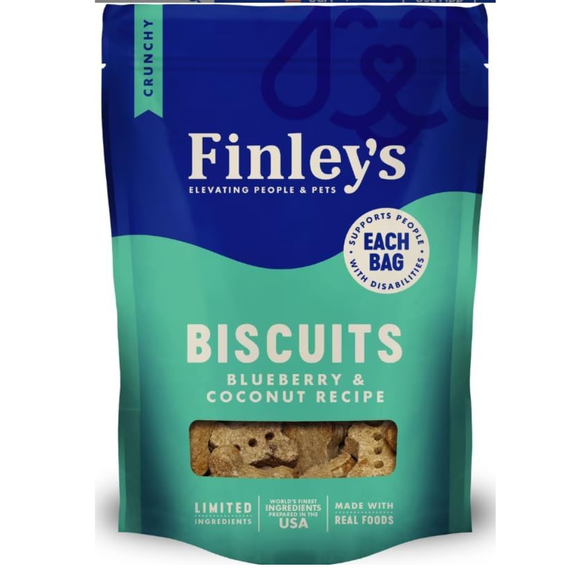 Finley’s Blueberry & Coconut Recipe Crunchy Biscuits Dog Treats - Dog Biscuits & Crunchy Treats 1