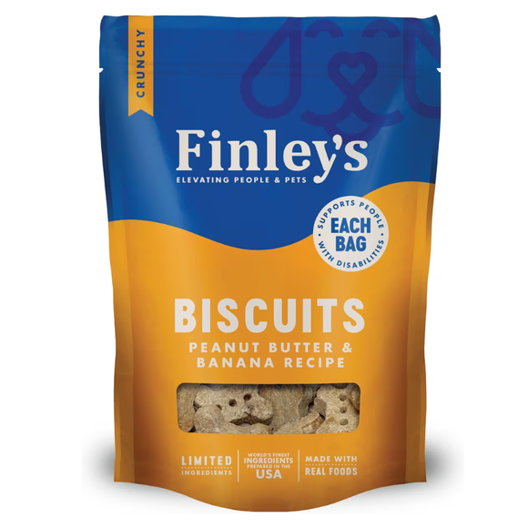 Finley’s Peanut Butter & Banana Recipe Crunchy Biscuits Dog Treats - Dog Biscuits & Crunchy Treats 1