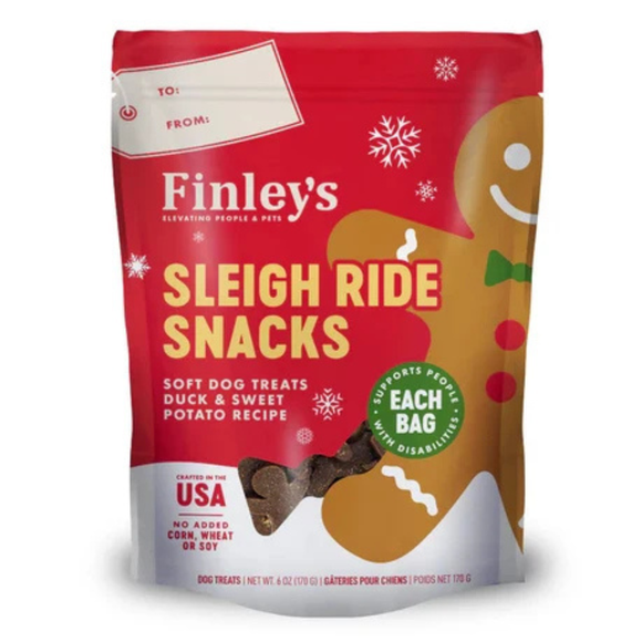 Finley’s Sleigh Ride Snacks Duck & Sweet Potato Dog Treats 6-oz - Dog Treats 1