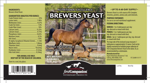 First Companion Brewers Yeast Nutritional Supplement for Horses - 2 lb - Horse Vitamins & Supplements 1