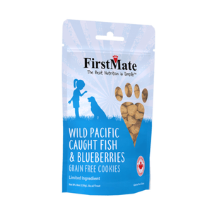 FirstMate Wild Pacific Caught Fish Meal & Blueberries Grain Free Dog Treats (8 oz) - Dog Treats 1