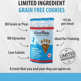 FirstMate Wild Pacific Caught Fish Meal & Blueberries Mini Trainers Grain Free Dog Treats (8 oz) - Dog Treats 2