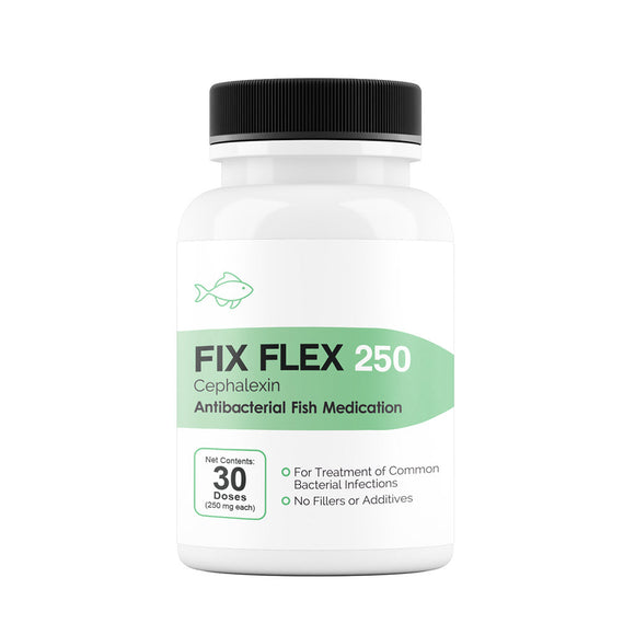 Fix Flex (Cephalexin) Capsules Fish Antibiotics - 250-mg (30-count) - Fish Medication and Vitamins 3